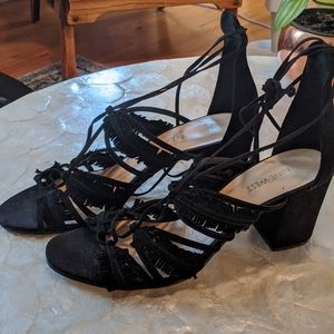Nine West 10M lace up heels sandals